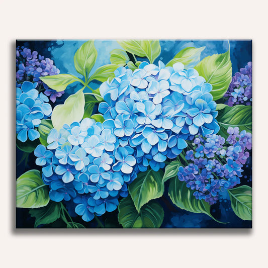 Blue Hydrangea Paint By Numbers kit